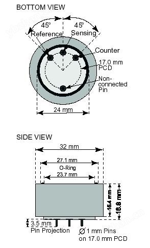  二氧化氮(NO2)气体传感器S-500-S