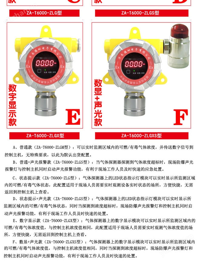 食品廠冷庫氨水檢測報警器,無線監(jiān)測配聲光報警器